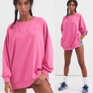 For Love & Lemons Lightweight Alex Sweatshirt in Pink Medium